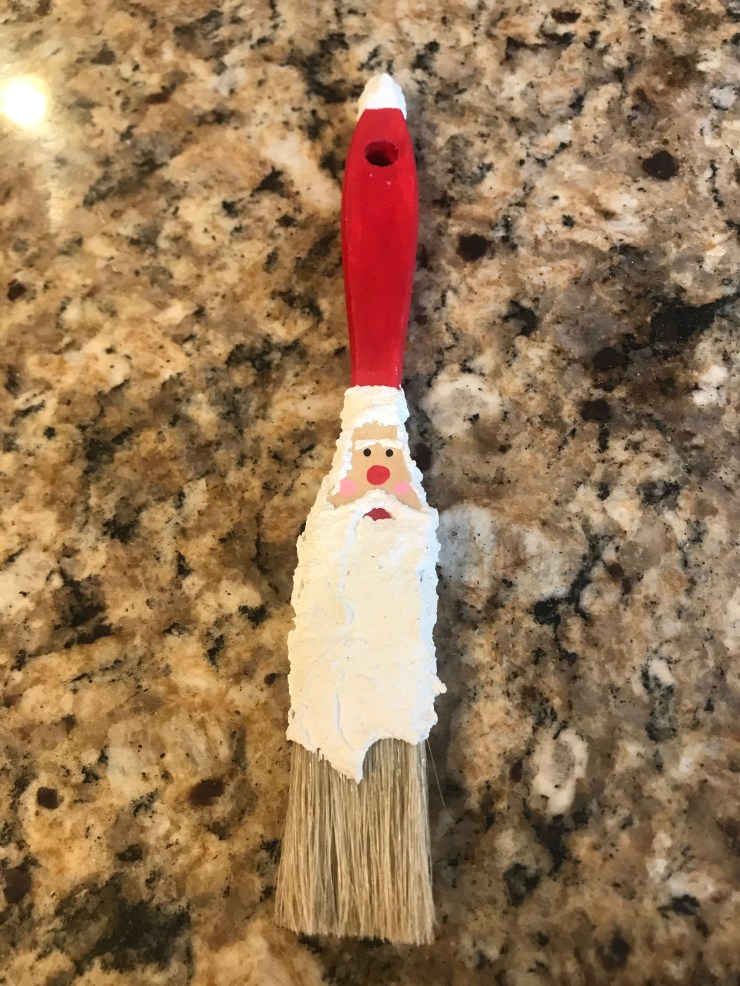 Paint Brush Santa Ornament 1